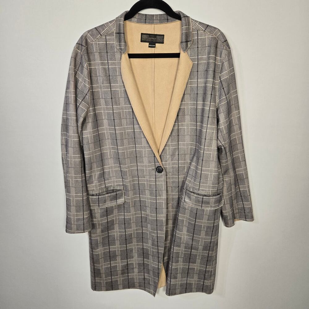 BlankNYC Anthroplogie Renegade Faux Suede Longline Blazer, Size M
